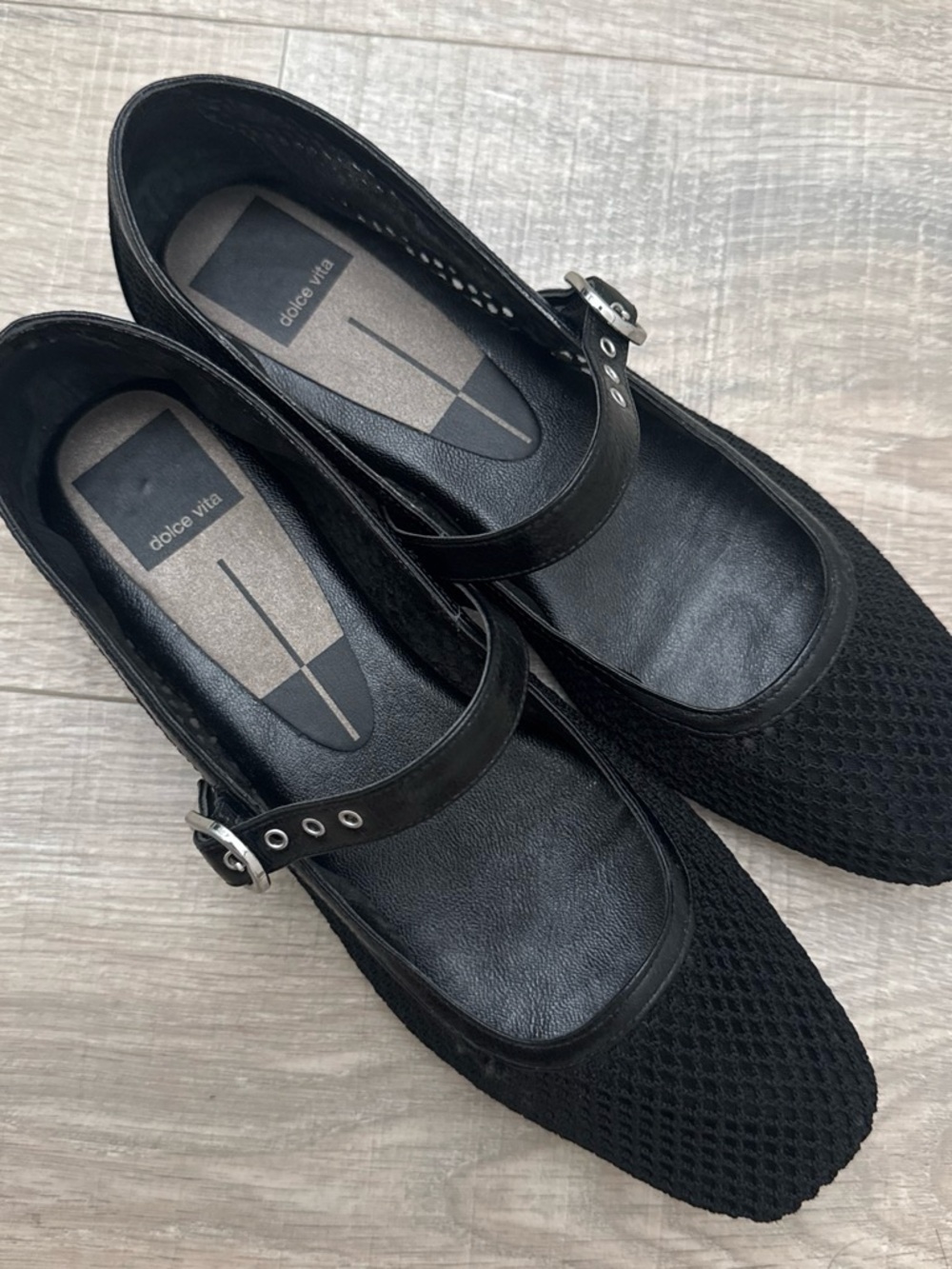 Dolce Vita Black Mary Jane Slip-On Loafers with Buckle